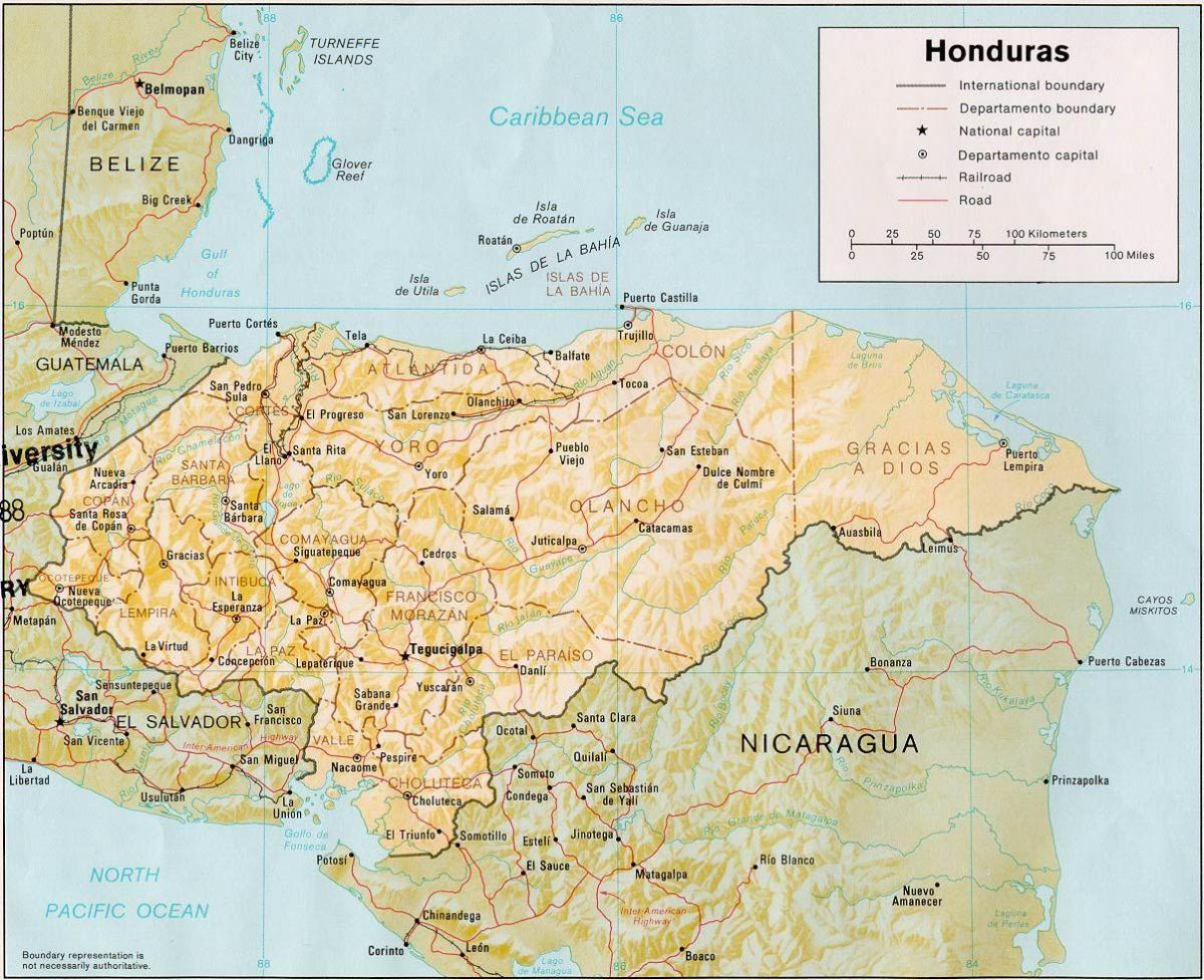đề xuất bay đảo Honduras bản đồ