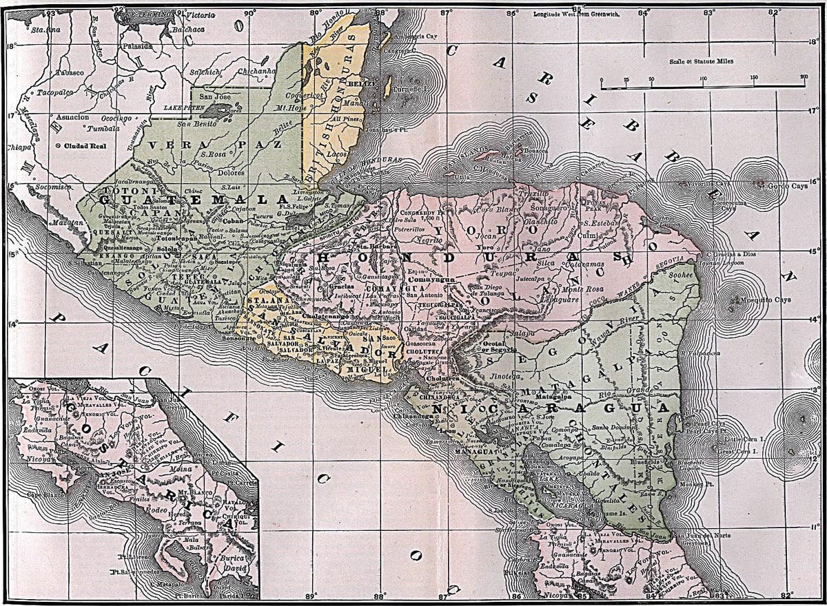bản đồ của anh Honduras