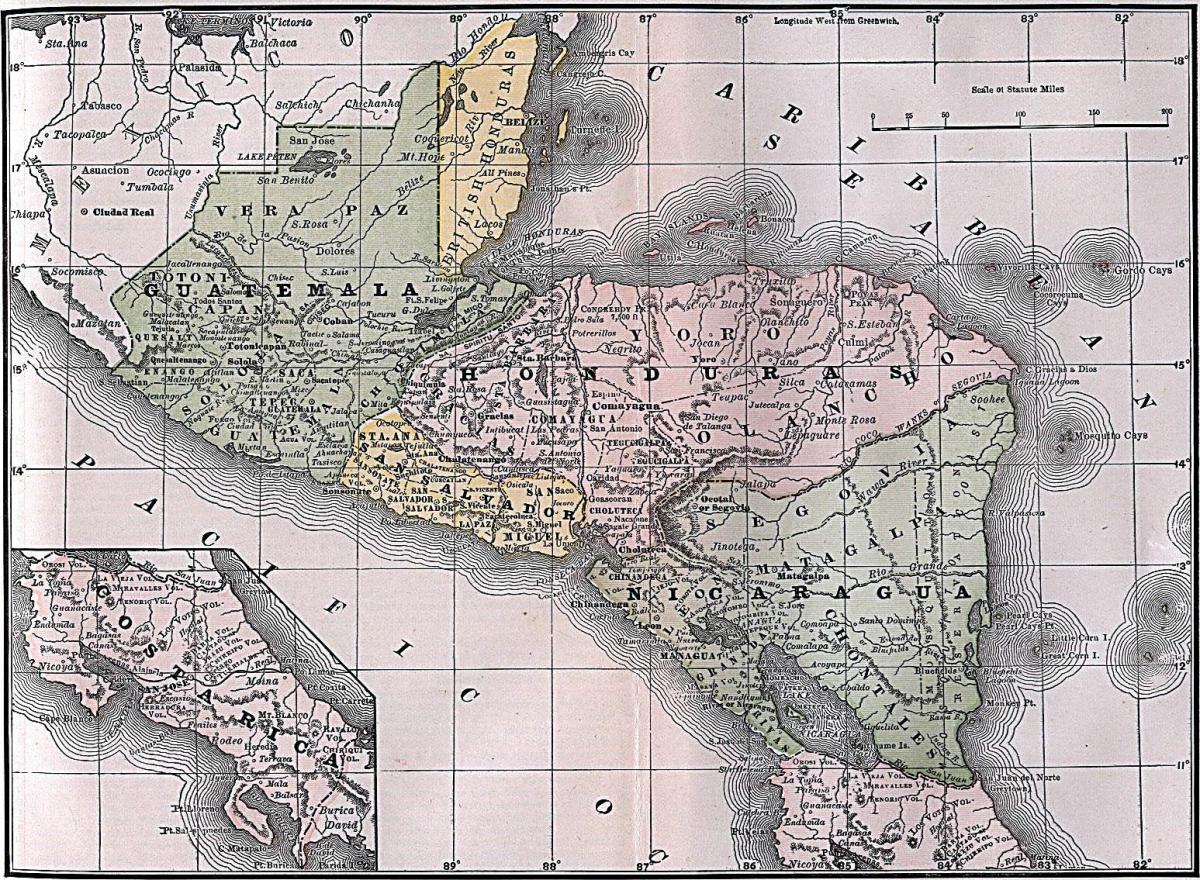 bản đồ của anh Honduras