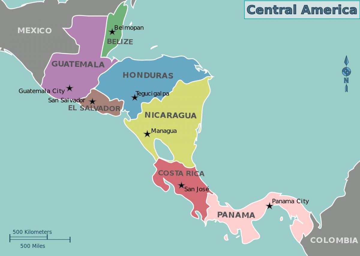 bản đồ của Honduras bản đồ trung mỹ