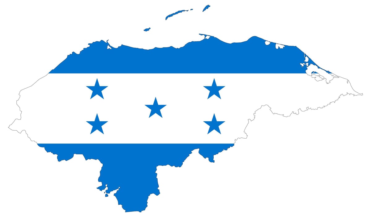 bản đồ của Honduras cờ