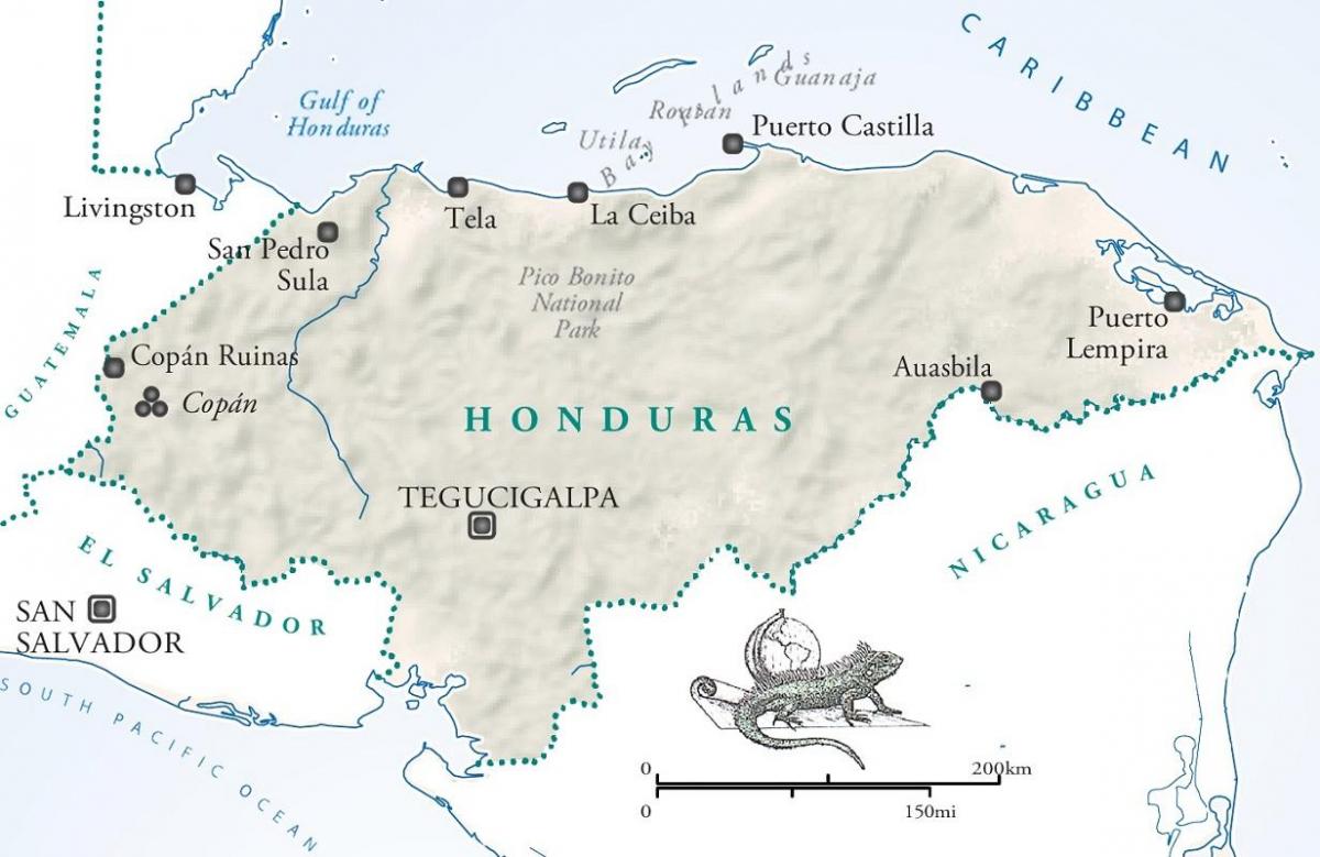 bản đồ của honduras Honduras