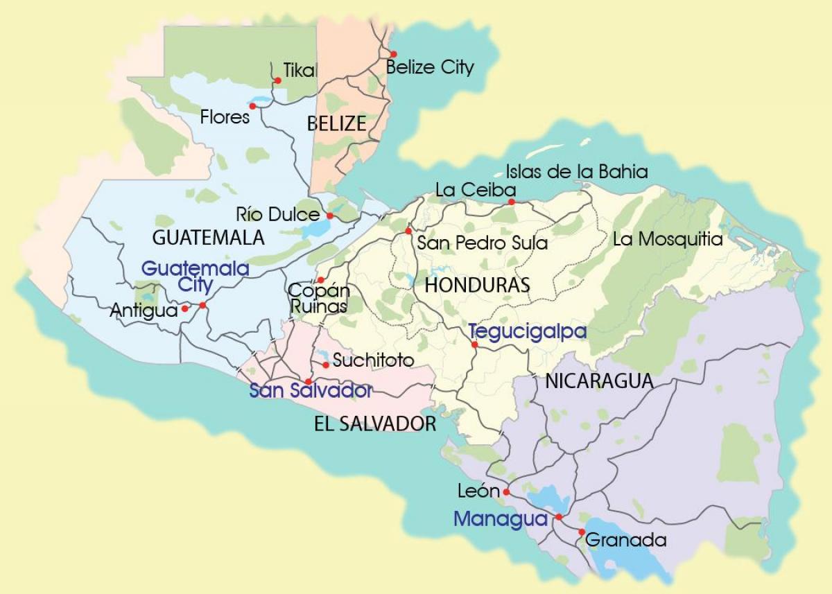 bản đồ của mosquitia Honduras