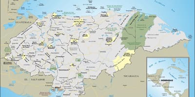 Bản đồ của đường Honduras