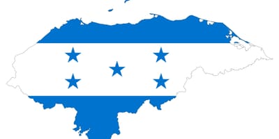 Bản đồ của Honduras cờ