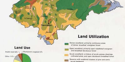 Bản đồ của Honduras núi