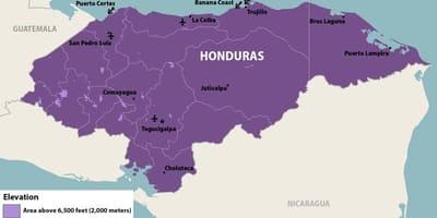 Bản đồ của Honduras zika